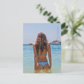 strand Cute Tushy Bikini Briefkaart (Staand voorkant)
