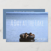 Strand, Dag bij het Lake Swimming Beach Party Save The Date (Voorkant / Achterkant)