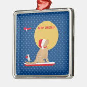 Strand Dag Surfen Golden Santa Dog Ornament (Links)