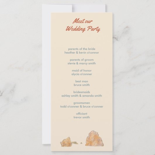 Strand Dag van programma's Platte Kaart (Achterkant)