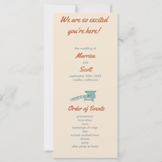 Strand Dag van programma's Platte Kaart (Voorkant)