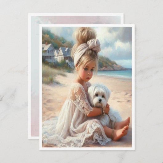 Strand dame kaart (Voorkant / Achterkant)