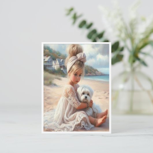 Strand dame kaart (Staand voorkant)