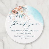 Strand Dank u bruiloft Bedankjes Labels (Voorkant)