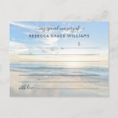 Strand Deel een Geheugenfoto Begrafenis Briefkaart (Voorkant)