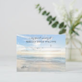 Strand Deel een Geheugenfoto Begrafenis Briefkaart (Staand voorkant)