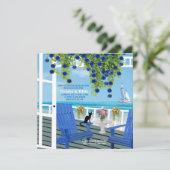 Strand dek uitnodiging (Staand voorkant)
