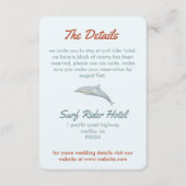 strand detail van de bruiloft informatiekaartje (Voorkant)