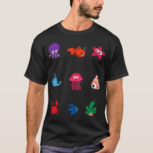 Strand dieren schattig . t-shirt (Voorkant)