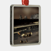 Strand digitaal effect van stijl "impressie"  metalen ornament (Rechts)