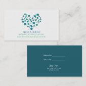 Strand Dingen Blauwgroen Waterverf Modern Verwijs  Aanbevelingskaartje (Voorkant / Achterkant)