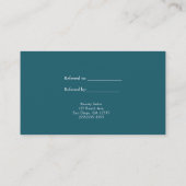 Strand Dingen Blauwgroen Waterverf Modern Verwijs  Aanbevelingskaartje (Achterkant)