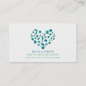 Strand Dingen Blauwgroen Waterverf Modern Verwijs  Aanbevelingskaartje (Voorkant)