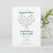 Strand Dingen Diamant Hart Elegant Modern Kaart (Staand voorkant)