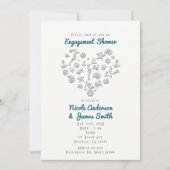 Strand Dingen Diamanten Hart Elegant Modern Kaart (Voorkant)