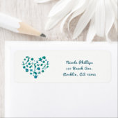 Strand Dingen Teal Waterverf Modern Chic Elegant Etiket (Insitu)