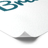 Strand Dingen Turquoise Watercolor Moderne Banner  Poster (Hoek)