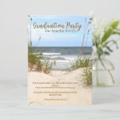 Strand diploma-uitreiking feest kaart (Staand voorkant)
