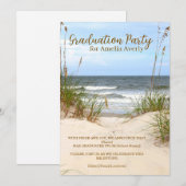 Strand diploma-uitreiking feest kaart (Voorkant / Achterkant)