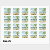 Strand - dit boek is van vierkante sticker (Vel)