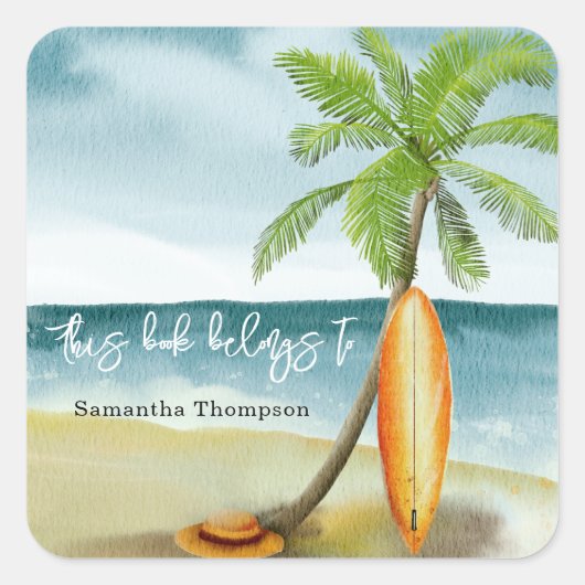 Strand - dit boek is van vierkante sticker (Voorkant)