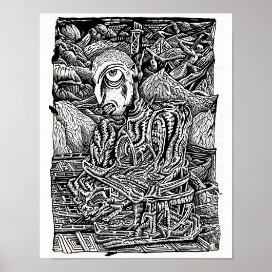 Strand, door Brian Benson Poster (Voorkant)