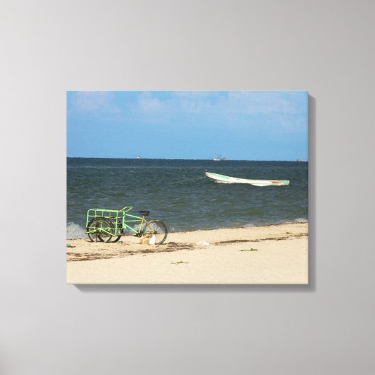 Strand driewieler - Progreso, Yucatan, Mexico Canvas Afdruk (Voorkant)