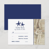 Strand Driftwood rustieke nautische bruiloft RSVP  Kaartje (Voorkant / Achterkant)