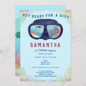 Strand Duiken Snorkelen Onder Het Zeeleven Kaart (Voorkant / Achterkant)