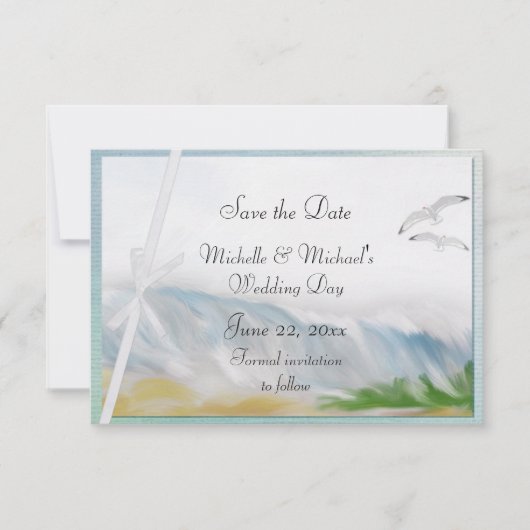 Strand Duinen Romance Save the Date (Voorkant)