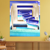 Strand: een Afbeelding binnen Canvas Afdruk (Insitu (Woonkamer))