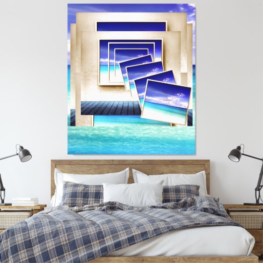 Strand: een Afbeelding binnen Canvas Afdruk (Insitu (Slaapkamer))