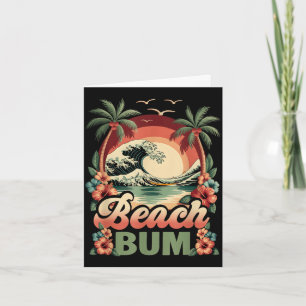 Strand een luie surf golf vintage tropische zonson kaart