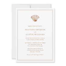 Strand Eenvoudige Trouw Uitnodiging