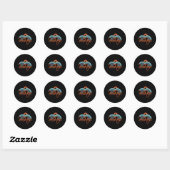 Strand Eenvoudige zon Ronde Sticker (Vel)