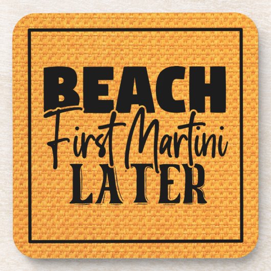 Strand eerste Martini later-76545 Bier Onderzetter (Voorkant)