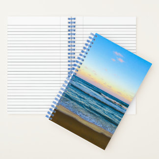 Strand en blauwe lucht notitieboek