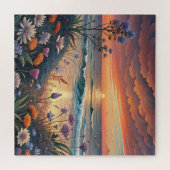 Strand en bloemen puzzel (Horizontaal)