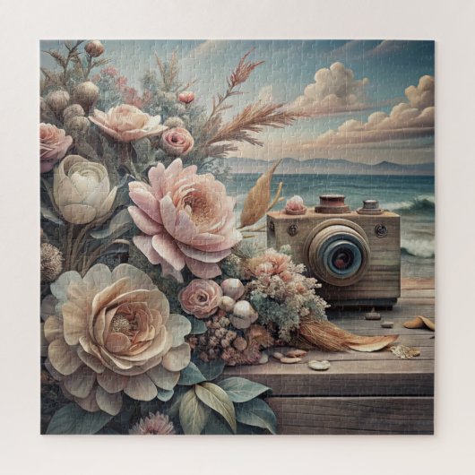 Strand en bloemen puzzel (Verticaal)