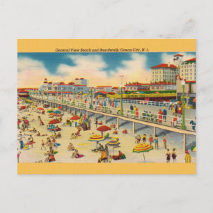 strand en Boardwalk Ocean City NJ Briefkaart