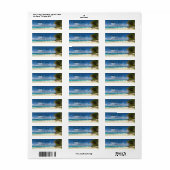 Strand en Bomen Retouradreslabels Etiket (Full Sheet)