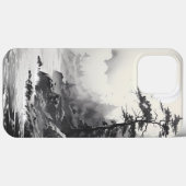 Strand en bos Inkt Stijl Graphic Case-Mate iPhone Case (Achterkant (horizontaal))