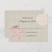 Strand en Burlap RSVP (Voorkant / Achterkant)