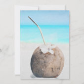 Strand en cocktail String Lights Pensioenfeest Kaart (Achterkant)