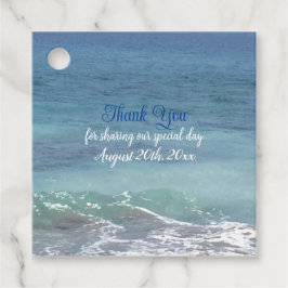 Strand- en golfterugtags bedankjes labels