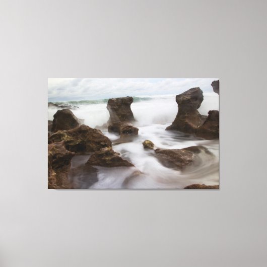 strand en golven van het Koraalpark Canvas Afdruk (Voorkant)