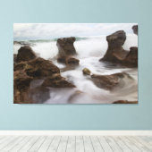 strand en golven van het Koraalpark Canvas Afdruk (Insitu (Houten vloer))