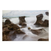 strand en golven van het Koraalpark Foto Afdruk (Voorkant)