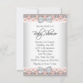 strand en grijs babymeisje kaart (Achterkant)