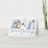 Strand en Groeten Kusthout Vakantiefoto Feestdagen Kaart (Voorkant)